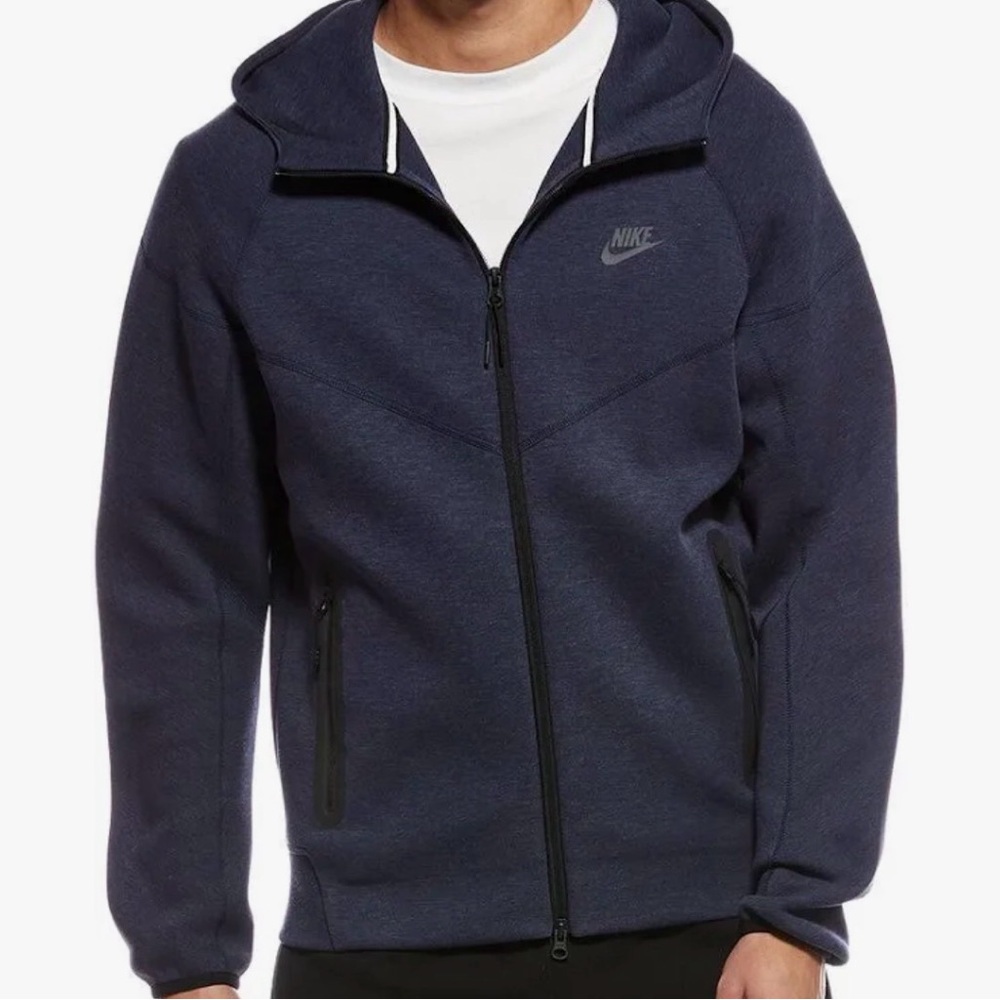 Mens Nike Sportswear Tech Fleece Windrunner FullZip Hoodie navy blue size M